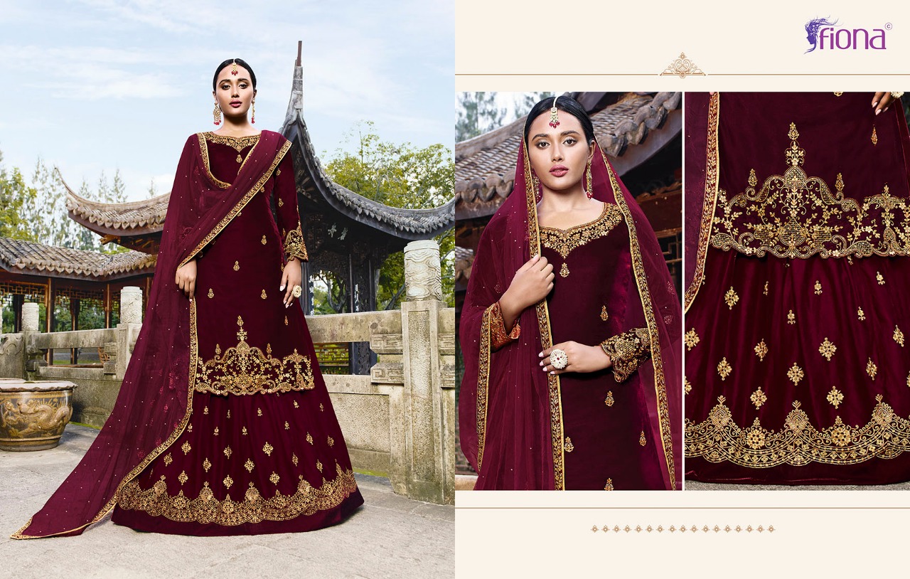 Fiona Presents Heavy Lengha Pure Dola Silk Salwar Suit With Lengha