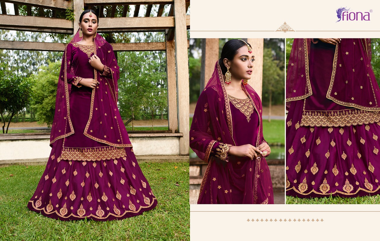 Fiona Presents Heavy Lengha Pure Dola Silk Salwar Suit With Lengha