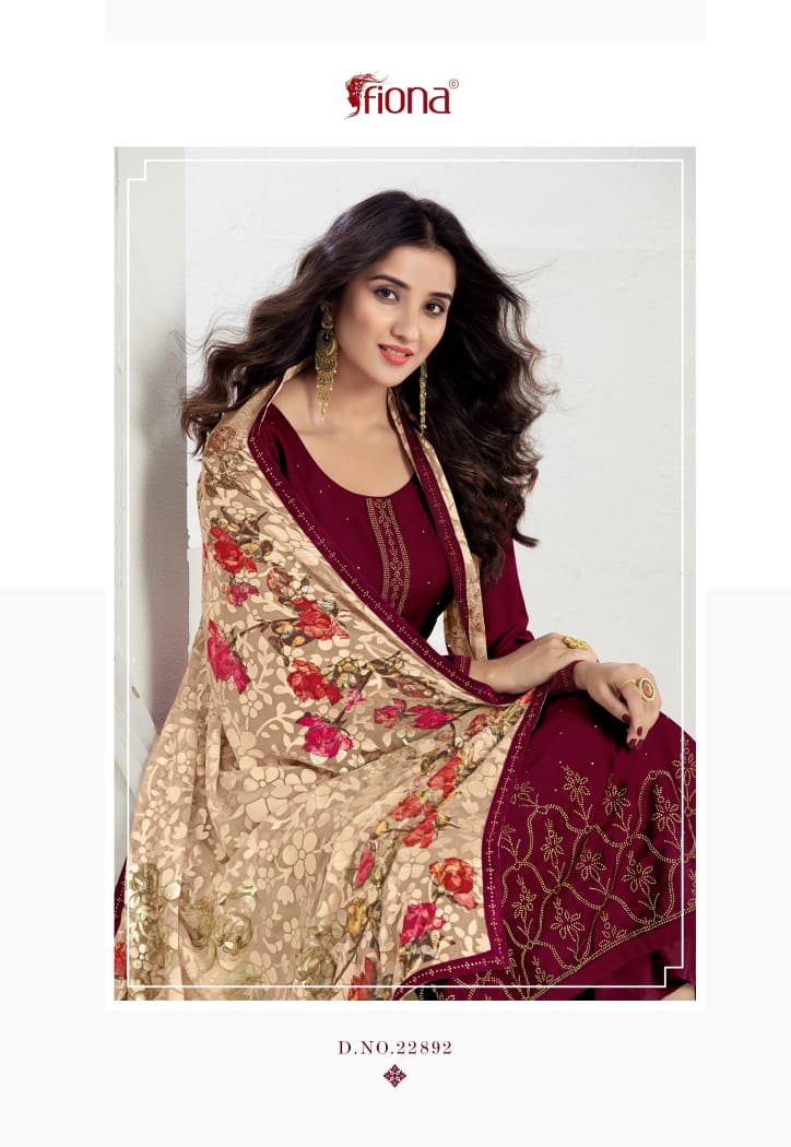 Fiona Presents Ujjwala Satin Georgette With Swarvoski Work Salwar Kameez