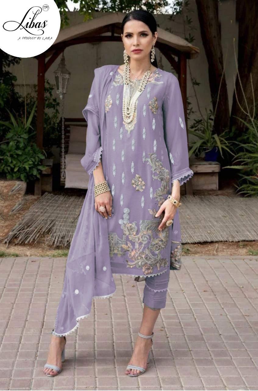 Libas Launched Lpc Vol 4 Pure Georgete Pakistani Collection Salwar Suit