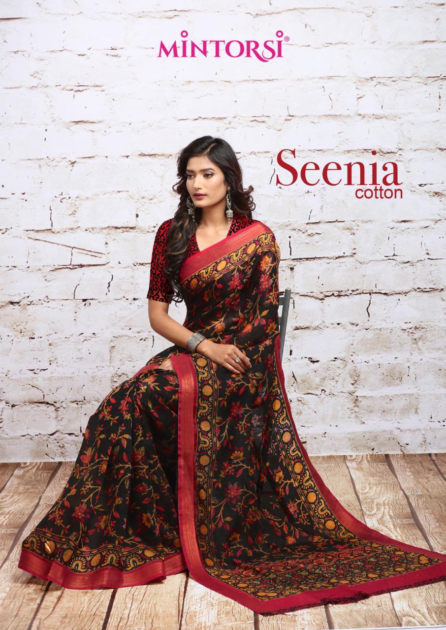 Mintrosi Launched Seenia Cotton Zari Wpork With Cotton Silk Saree