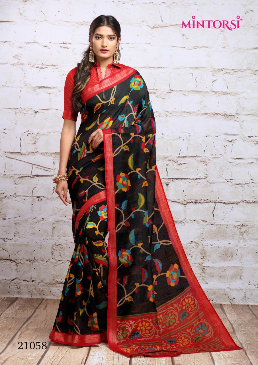 Mintrosi Launched Seenia Cotton Zari Wpork With Cotton Silk Saree