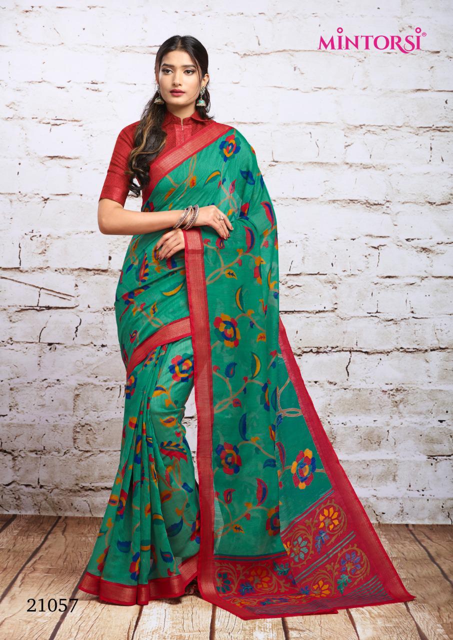 Mintrosi Launched Seenia Cotton Zari Wpork With Cotton Silk Saree