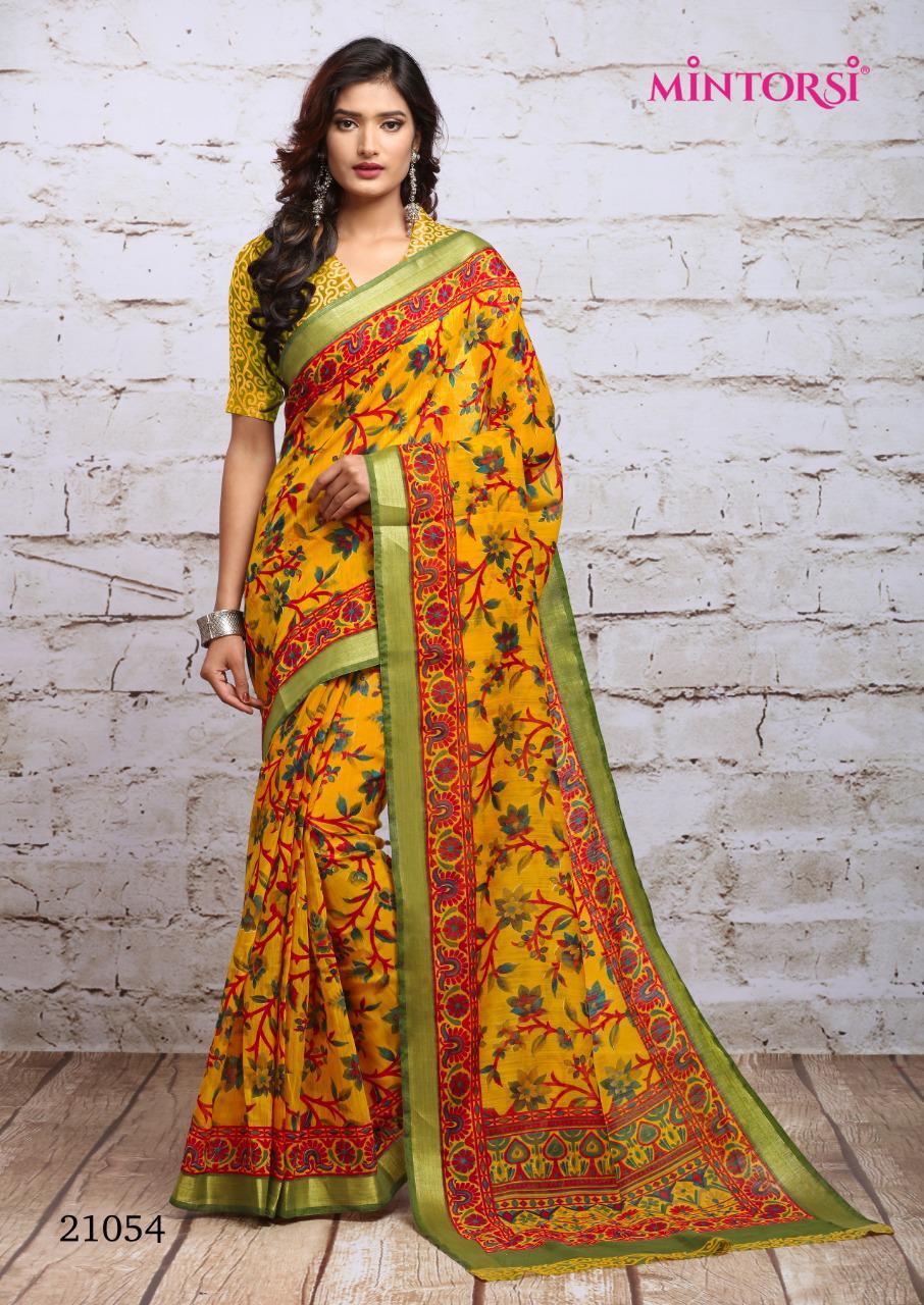 Mintrosi Launched Seenia Cotton Zari Wpork With Cotton Silk Saree