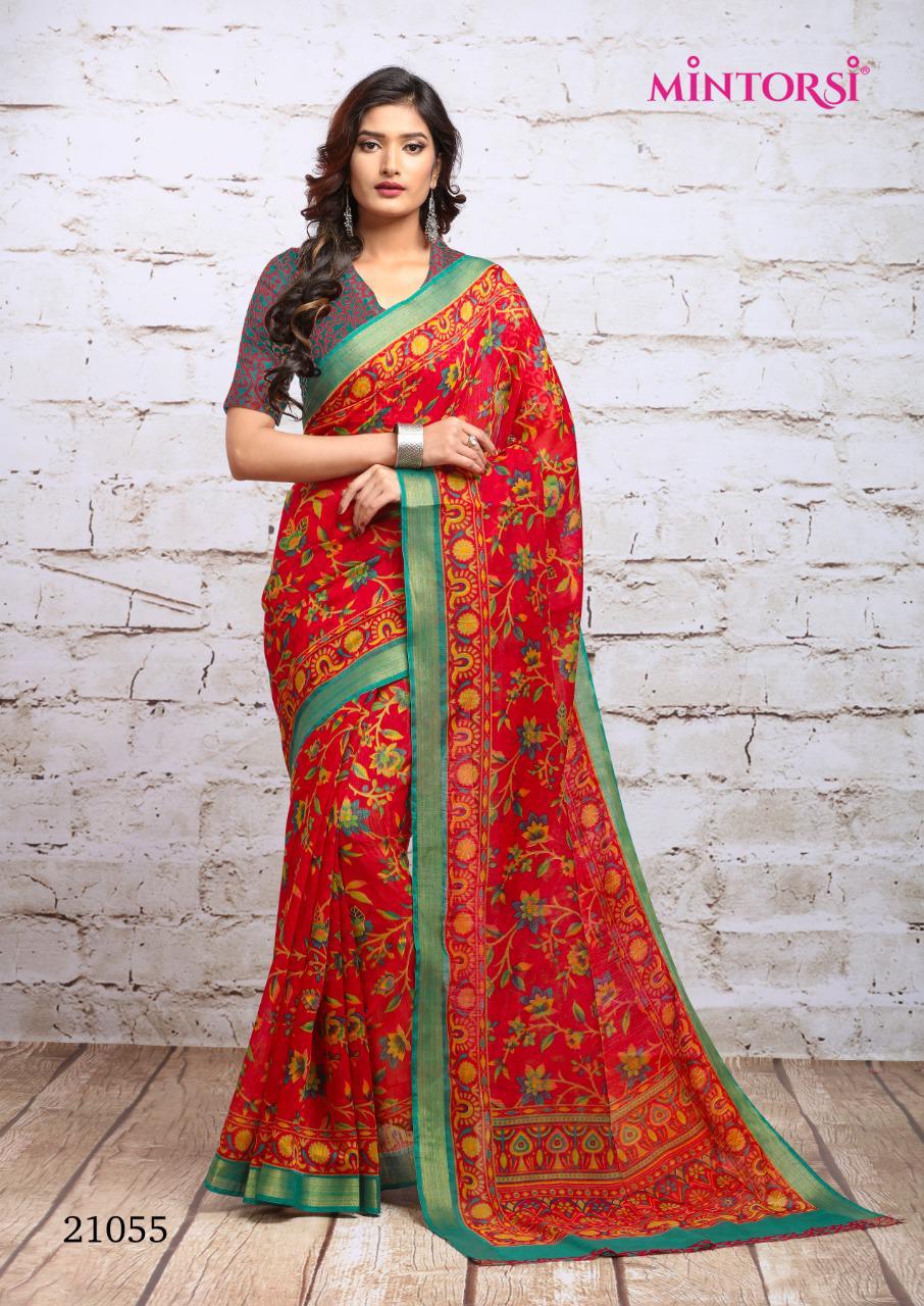 Mintrosi Launched Seenia Cotton Zari Wpork With Cotton Silk Saree