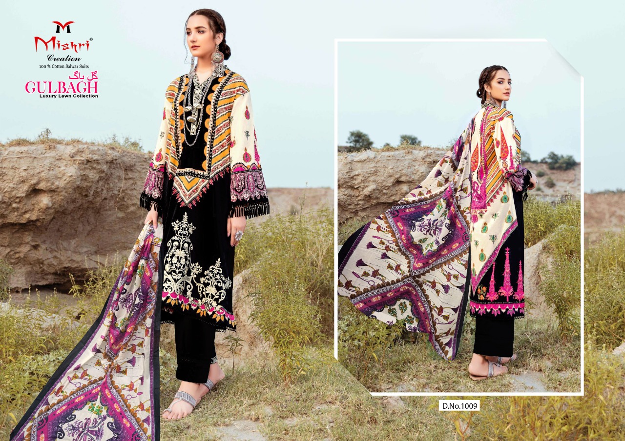 Mishri Creation Presents Gulbagh Lawn Cotton Karachi Print Salwar Suit