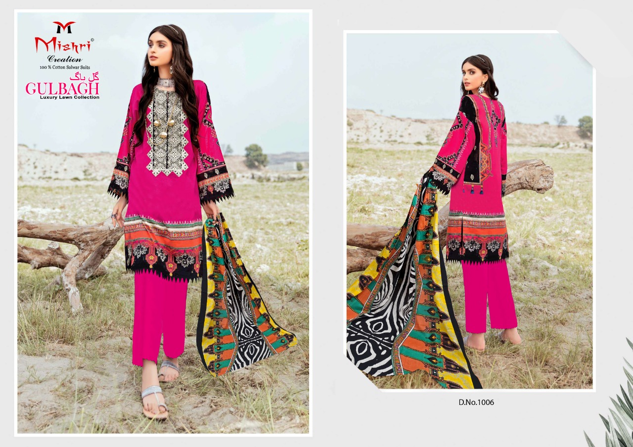 Mishri Creation Presents Gulbagh Lawn Cotton Karachi Print Salwar Suit