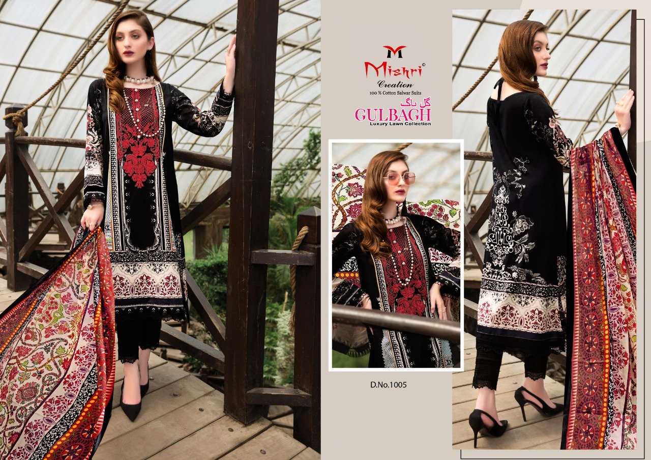 Mishri Creation Presents Gulbagh Lawn Cotton Karachi Print Salwar Suit