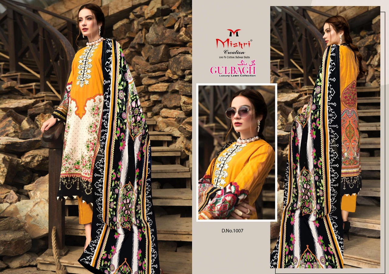 Mishri Creation Presents Gulbagh Lawn Cotton Karachi Print Salwar Suit