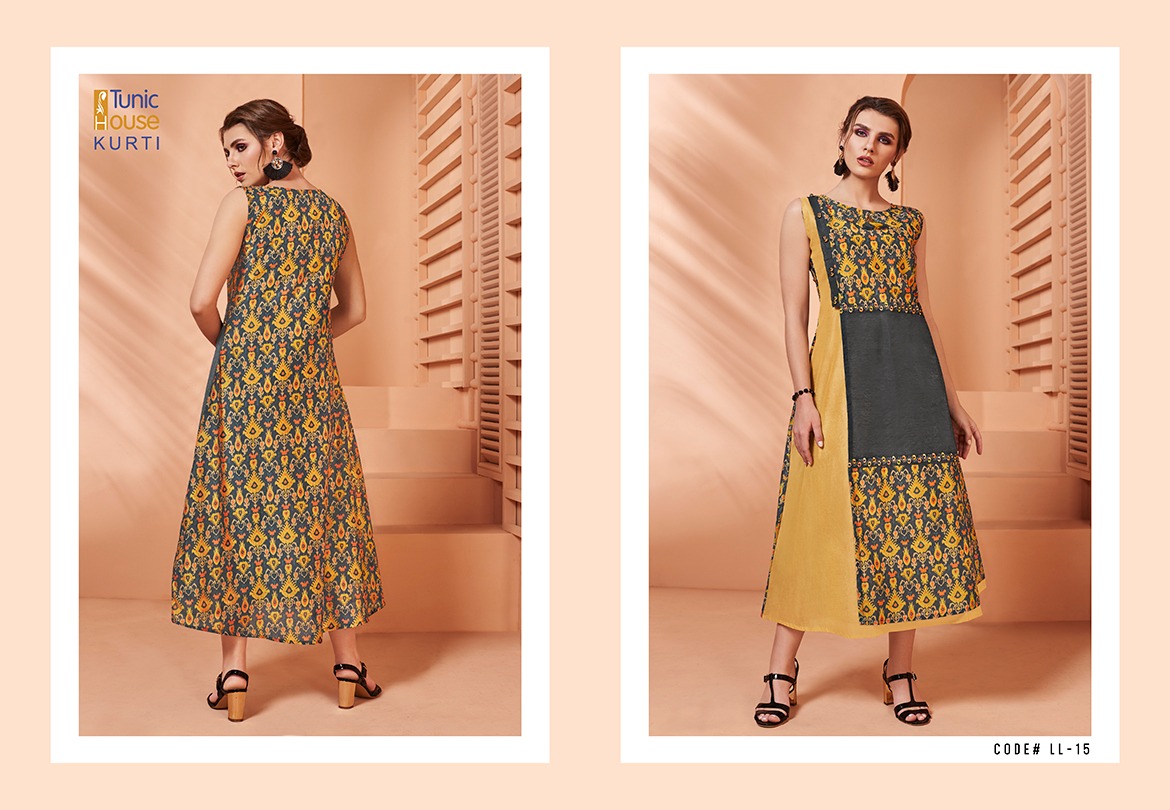 Neha Fashion Presents Lime Light Silk Digital Print With Hand Work Embroidery Kurti