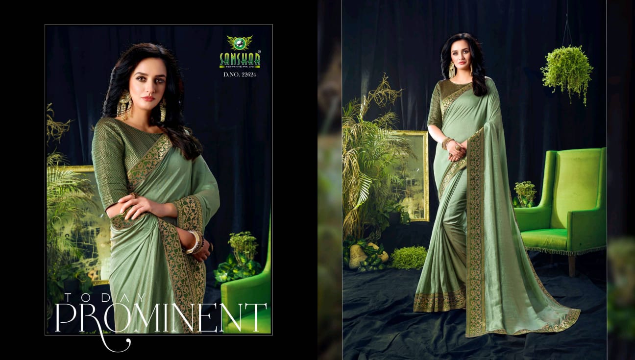 Sanskar Presents Attitude Vichitra Fabric Fancy Designer Sarees