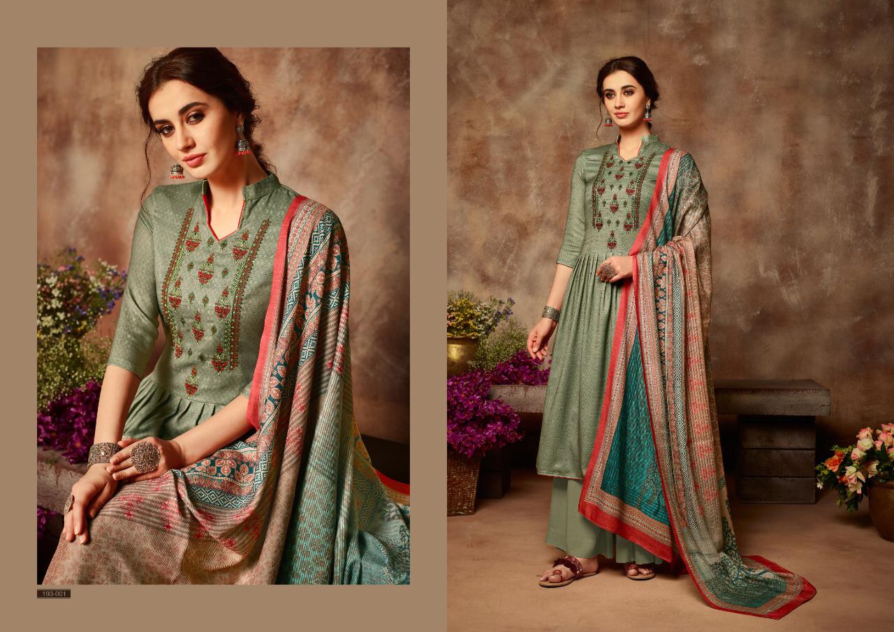 Sargam Prints Launched Yasmin Fabric Pure Pashmina Salwar Kameez
