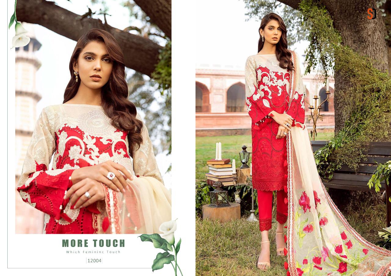 Sharaddha Designer Launched D No - 12004 Lawn Cotton Heavy Embroidery Salwar Kameez