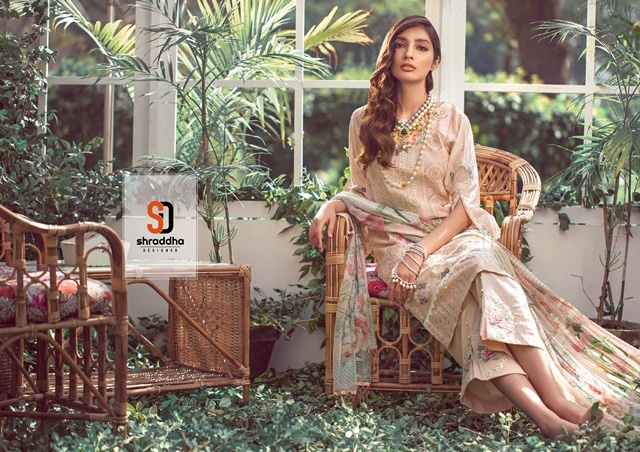 Sharaddha Designer Presents Elaf Vol 1 Pure Cambric Cotton Pakistani Collection Salwar Suit