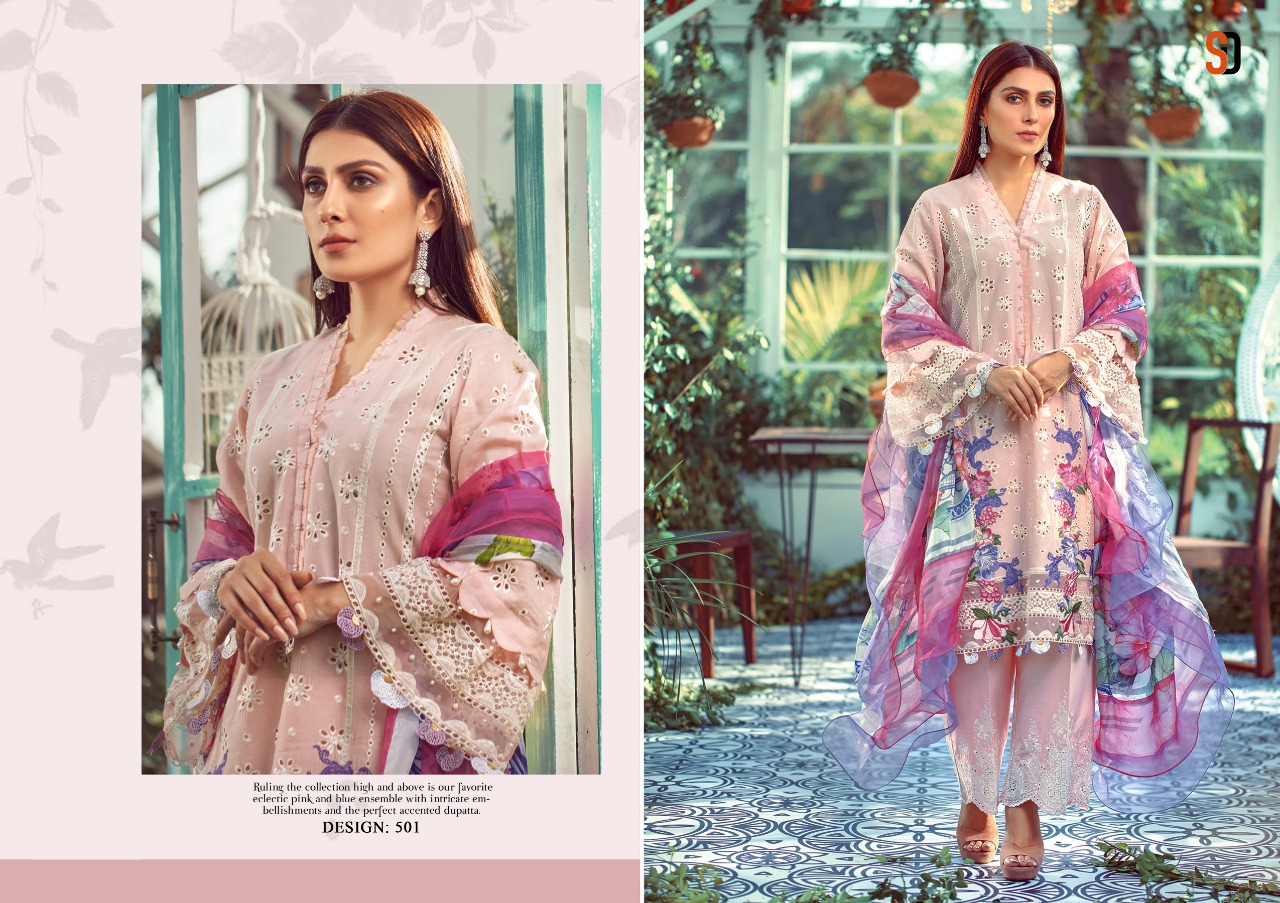 Sharaddha Designer Presents Elaf Vol 1 Pure Cambric Cotton Pakistani Collection Salwar Suit