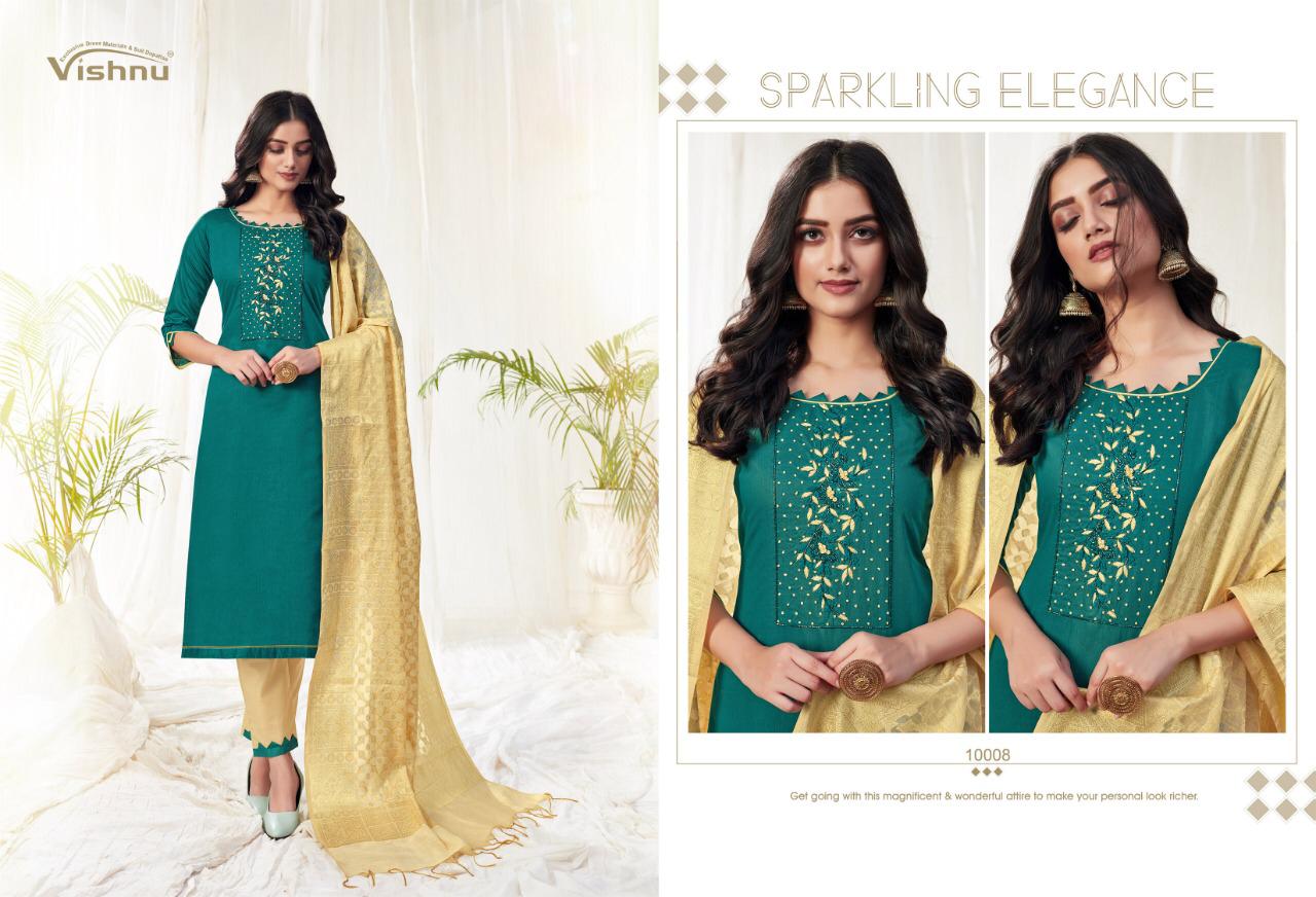 Vishnu Impex Presents Naira Fancy Fabrics Salwar Suits