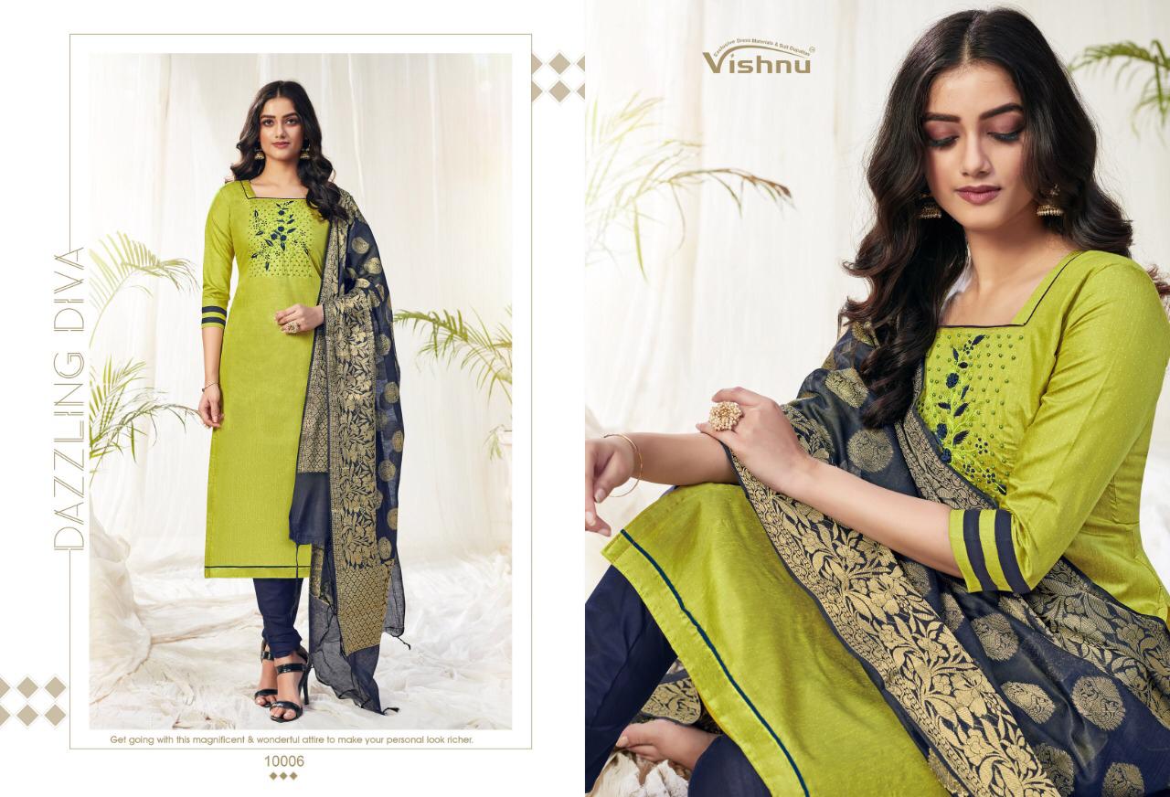 Vishnu Impex Presents Naira Fancy Fabrics Salwar Suits