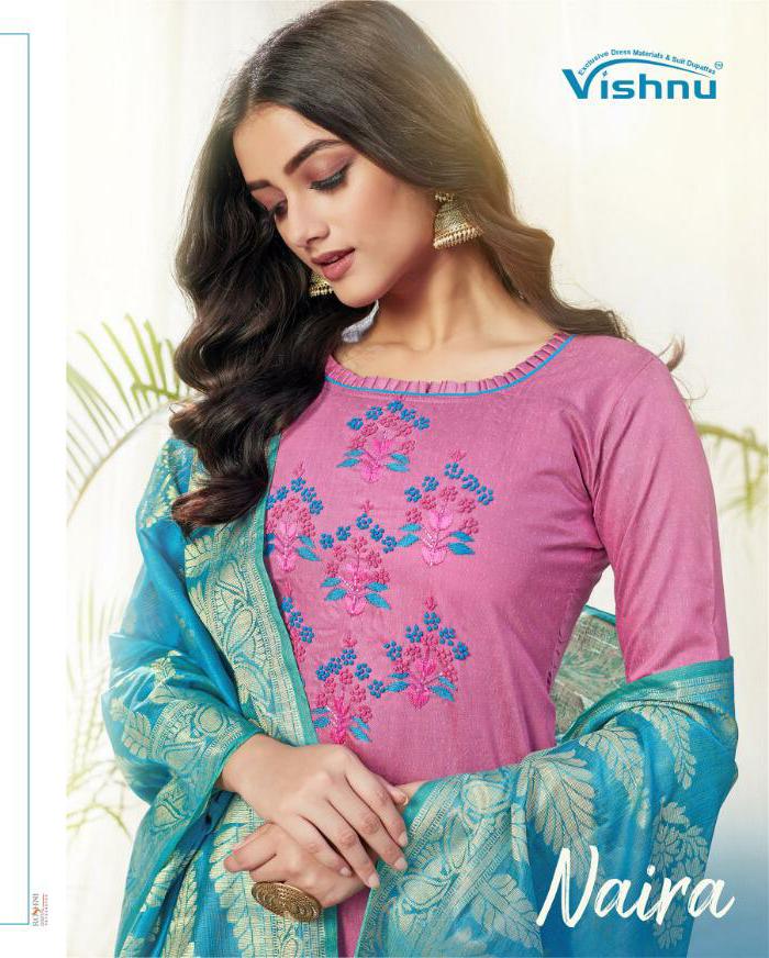 Vishnu Impex Presents Naira Fancy Fabrics Salwar Suits