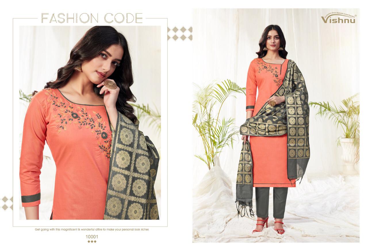Vishnu Impex Presents Naira Fancy Fabrics Salwar Suits