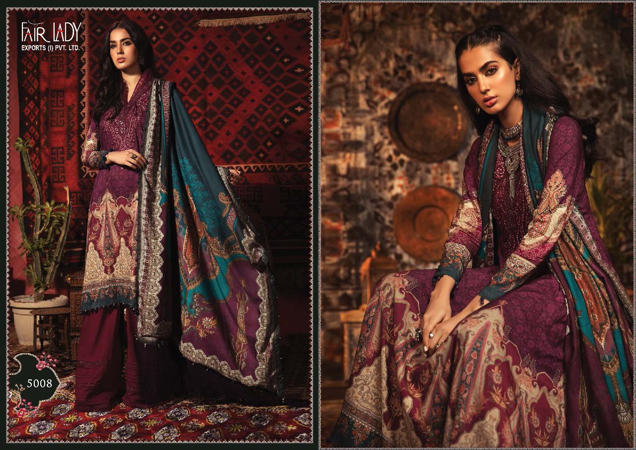 Fair Lady Launched Maria B M Print Pure Pashmina Digital Print With Heavy Embroidery Salwar Kameez
