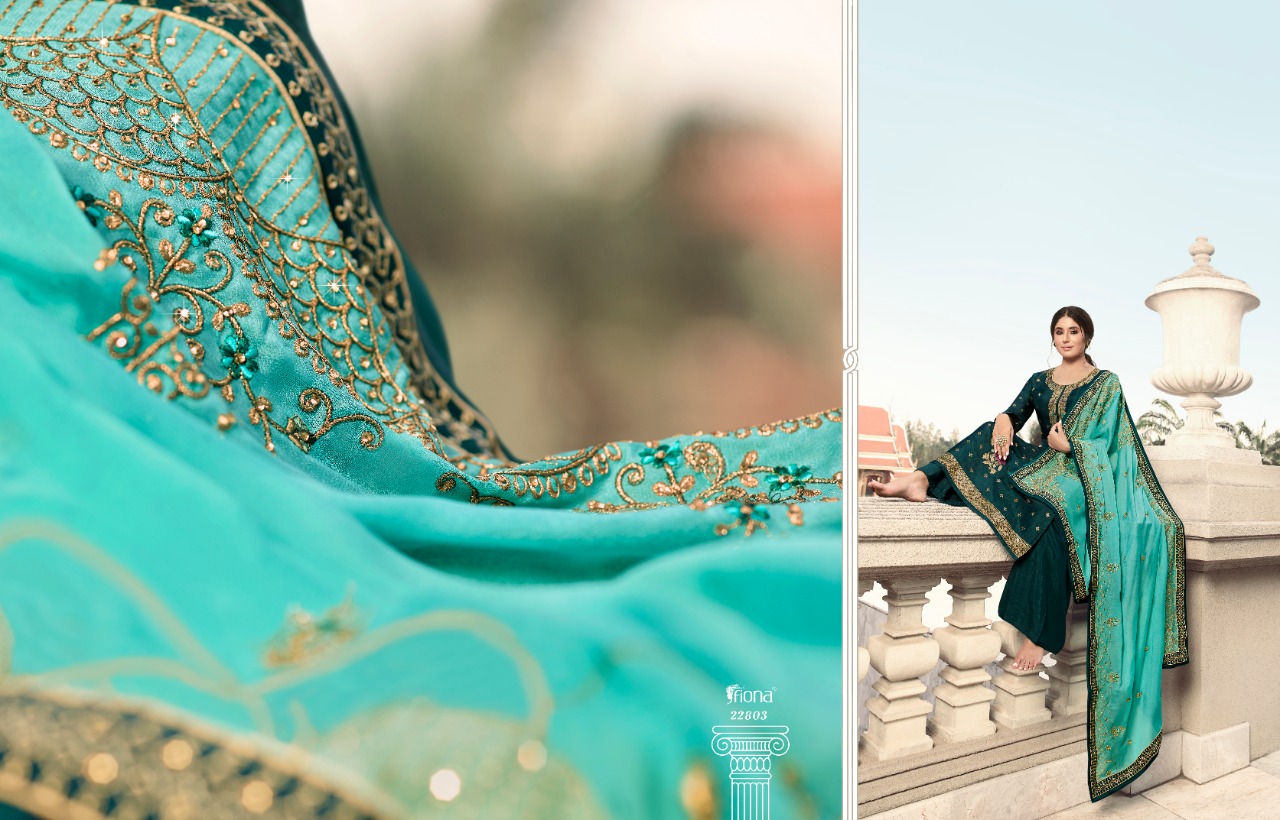 Fiona Nadia Launched Kritika Pure Dola Minakari Jacquard With Handwork Salwar Kameez