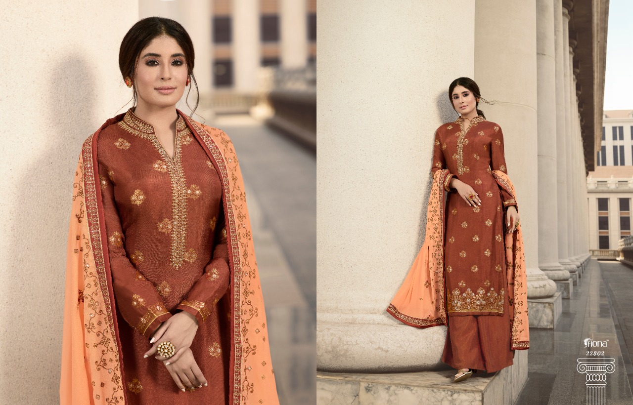 Fiona Nadia Launched Kritika Pure Dola Minakari Jacquard With Handwork Salwar Kameez