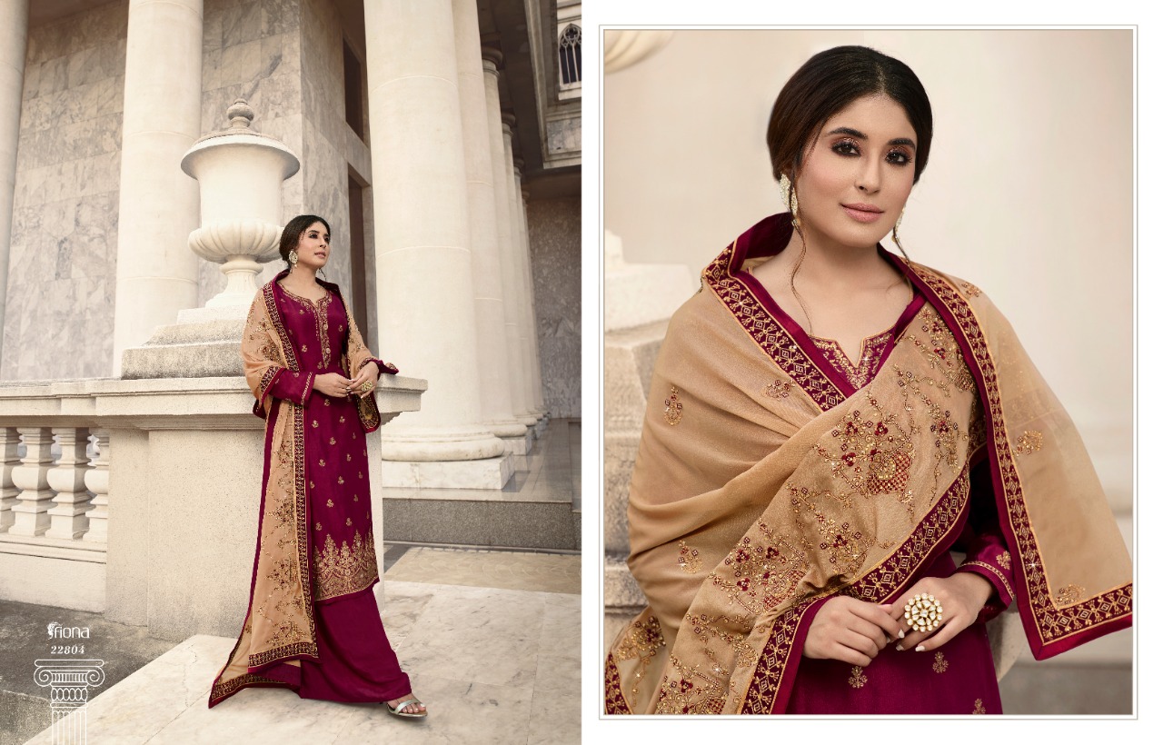 Fiona Nadia Launched Kritika Pure Dola Minakari Jacquard With Handwork Salwar Kameez
