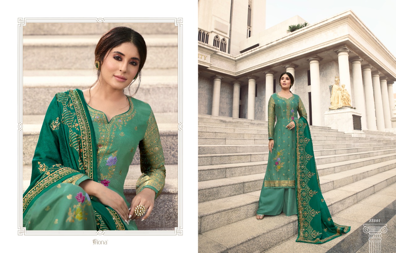 Fiona Nadia Launched Kritika Pure Dola Minakari Jacquard With Handwork Salwar Kameez