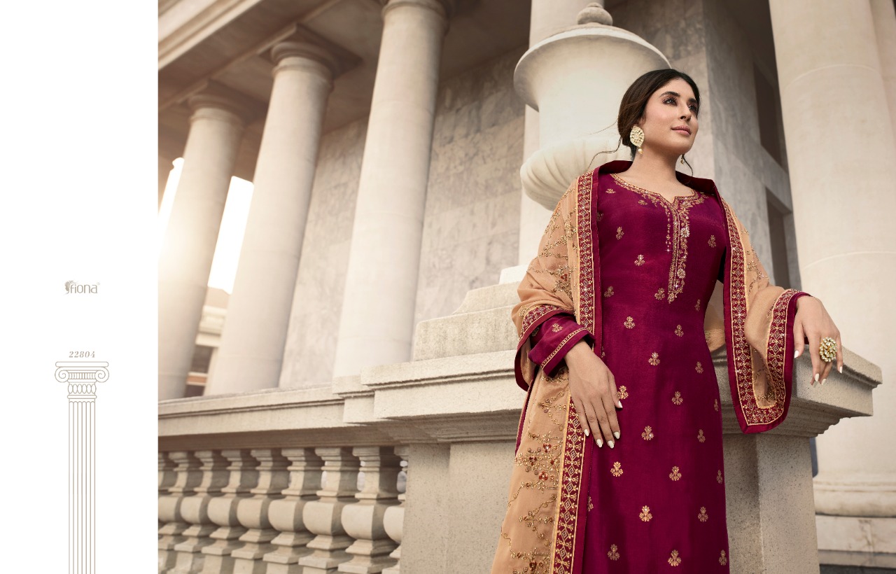 Fiona Nadia Launched Kritika Pure Dola Minakari Jacquard With Handwork Salwar Kameez