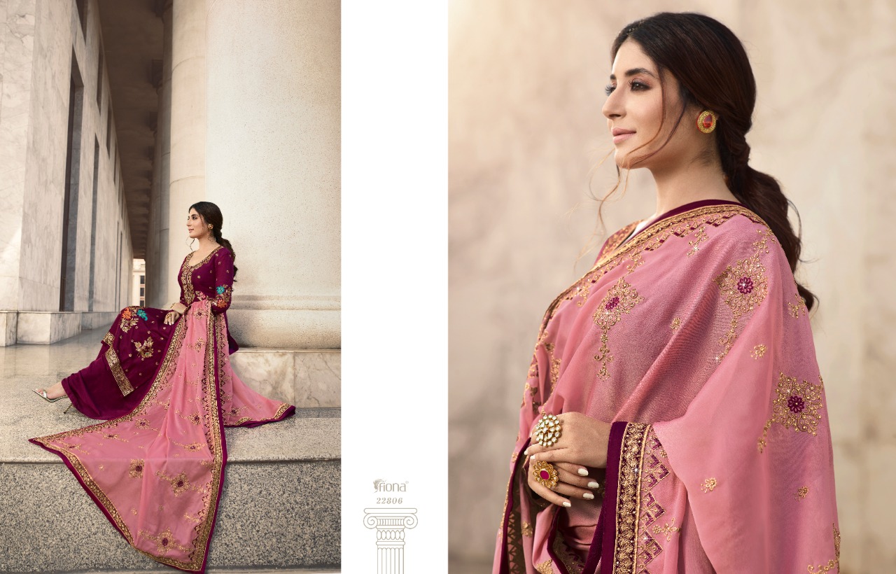 Fiona Nadia Launched Kritika Pure Dola Minakari Jacquard With Handwork Salwar Kameez