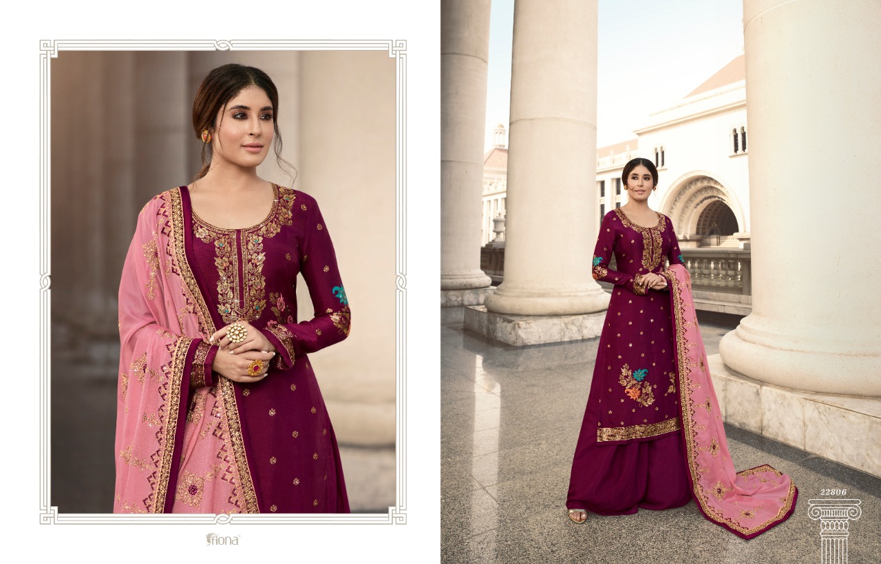 Fiona Nadia Launched Kritika Pure Dola Minakari Jacquard With Handwork Salwar Kameez