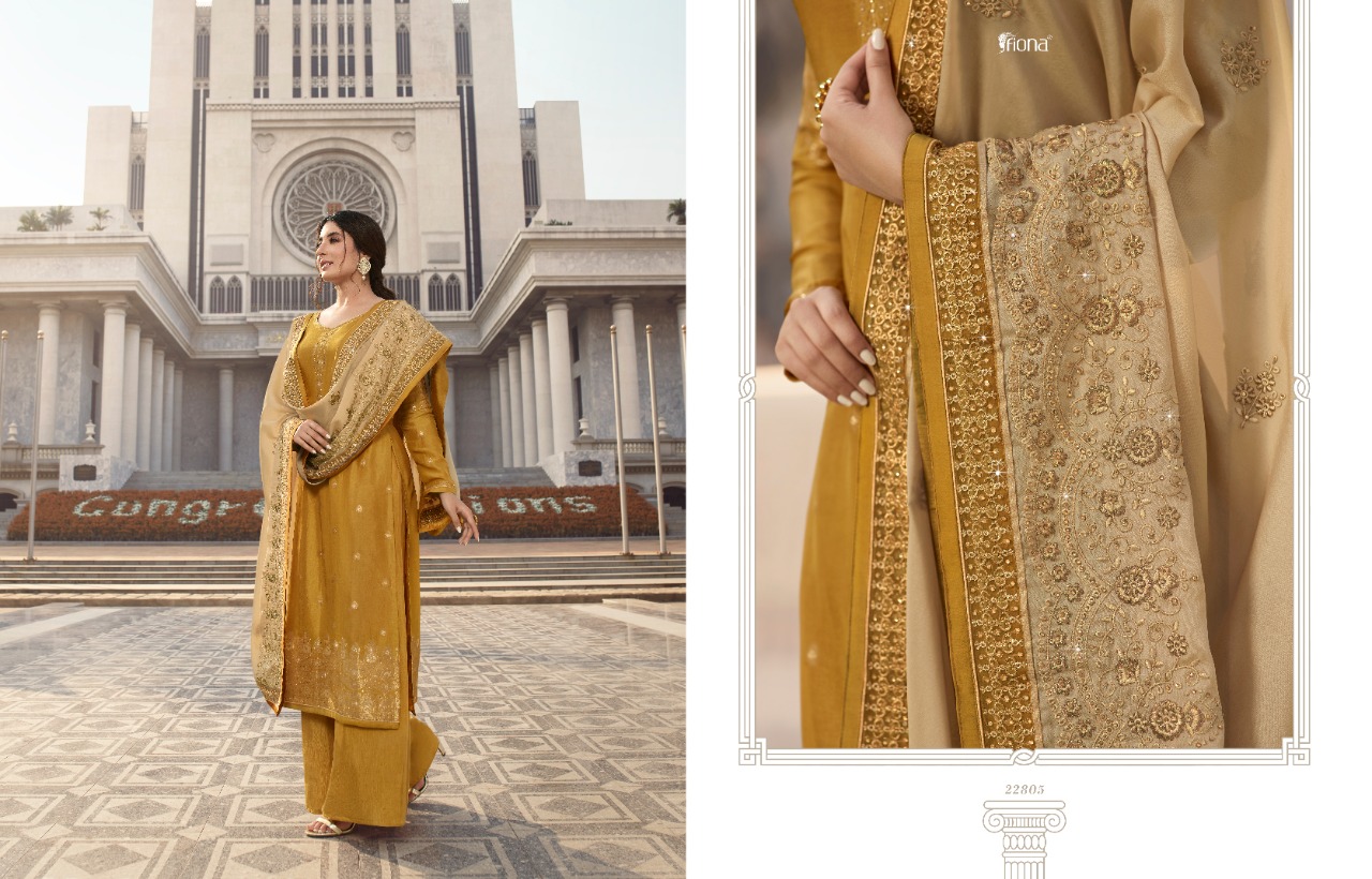 Fiona Nadia Launched Kritika Pure Dola Minakari Jacquard With Handwork Salwar Kameez