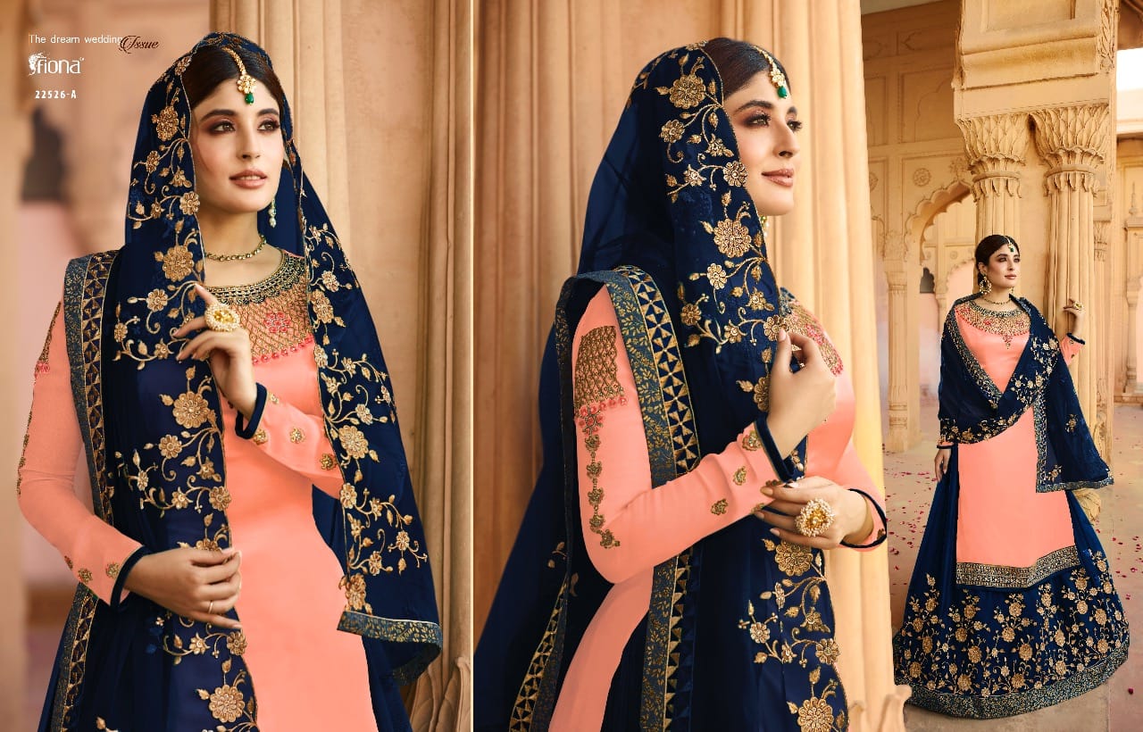 Fiona Launched Kritika Lengha Colour Plus Heavy Georgette With Embroidery Work Salwar Kameez