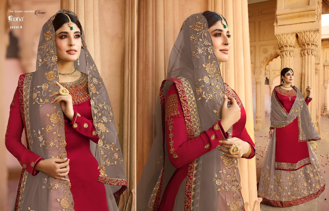 Fiona Launched Kritika Lengha Colour Plus Heavy Georgette With Embroidery Work Salwar Kameez