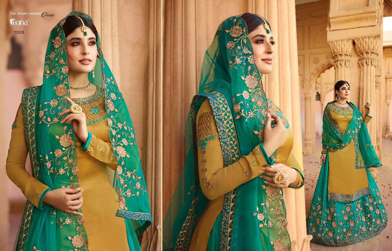 Fiona Launched Kritika Lengha Colour Plus Heavy Georgette With Embroidery Work Salwar Kameez