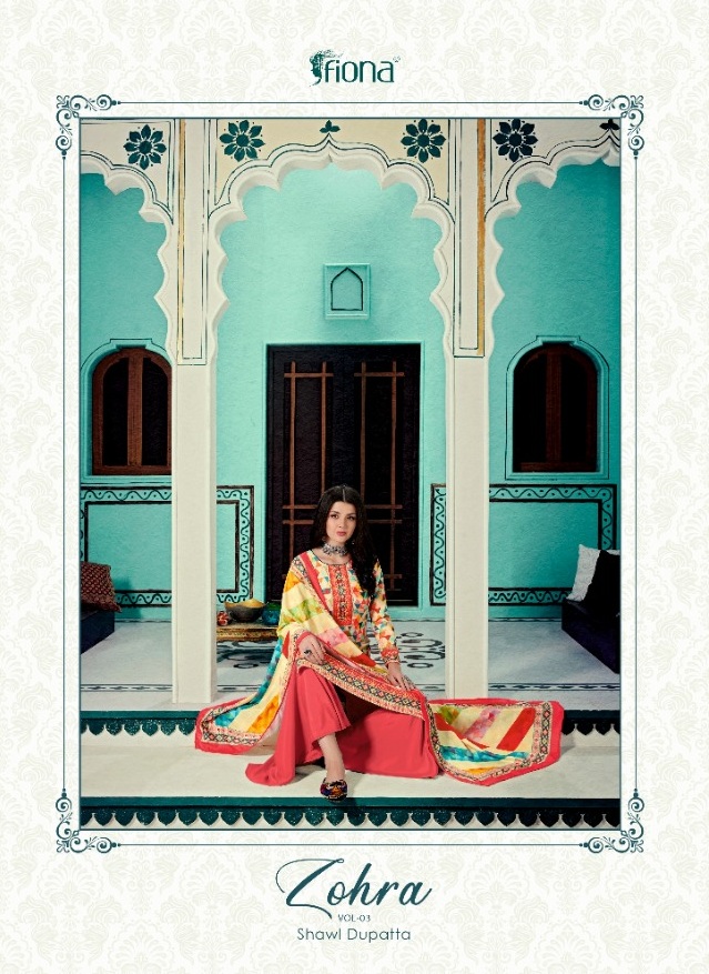 Fiona Presents Zohra Vol 3 Pashmina Digital Print Fancy Salwar Kameez