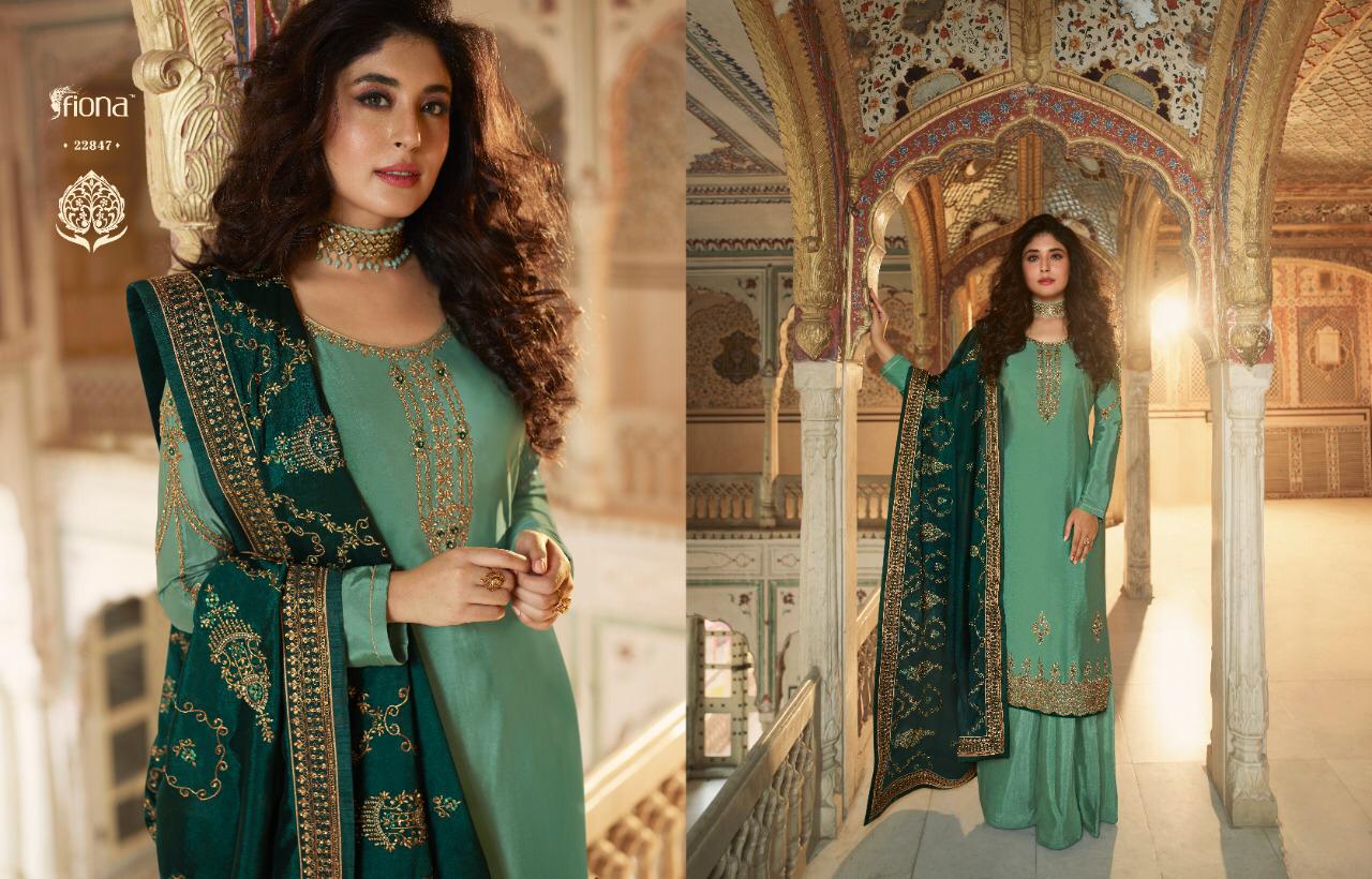 Fiona Presents Ameena Satin Muslin With Bridal Georgette Salwar Kameez