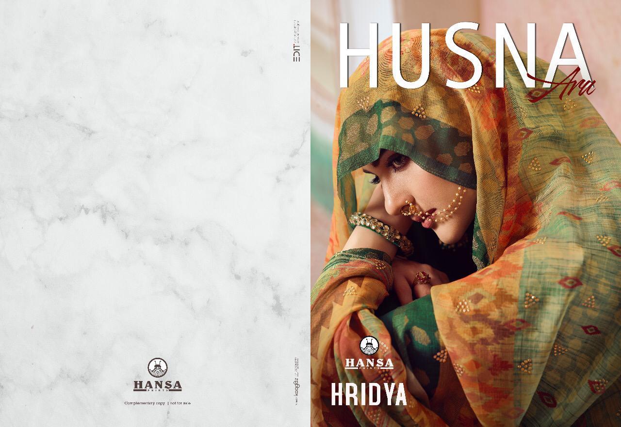 Hansa Presents Husna Arya Satin Georgette With Embroidery Work Salwar Kameez