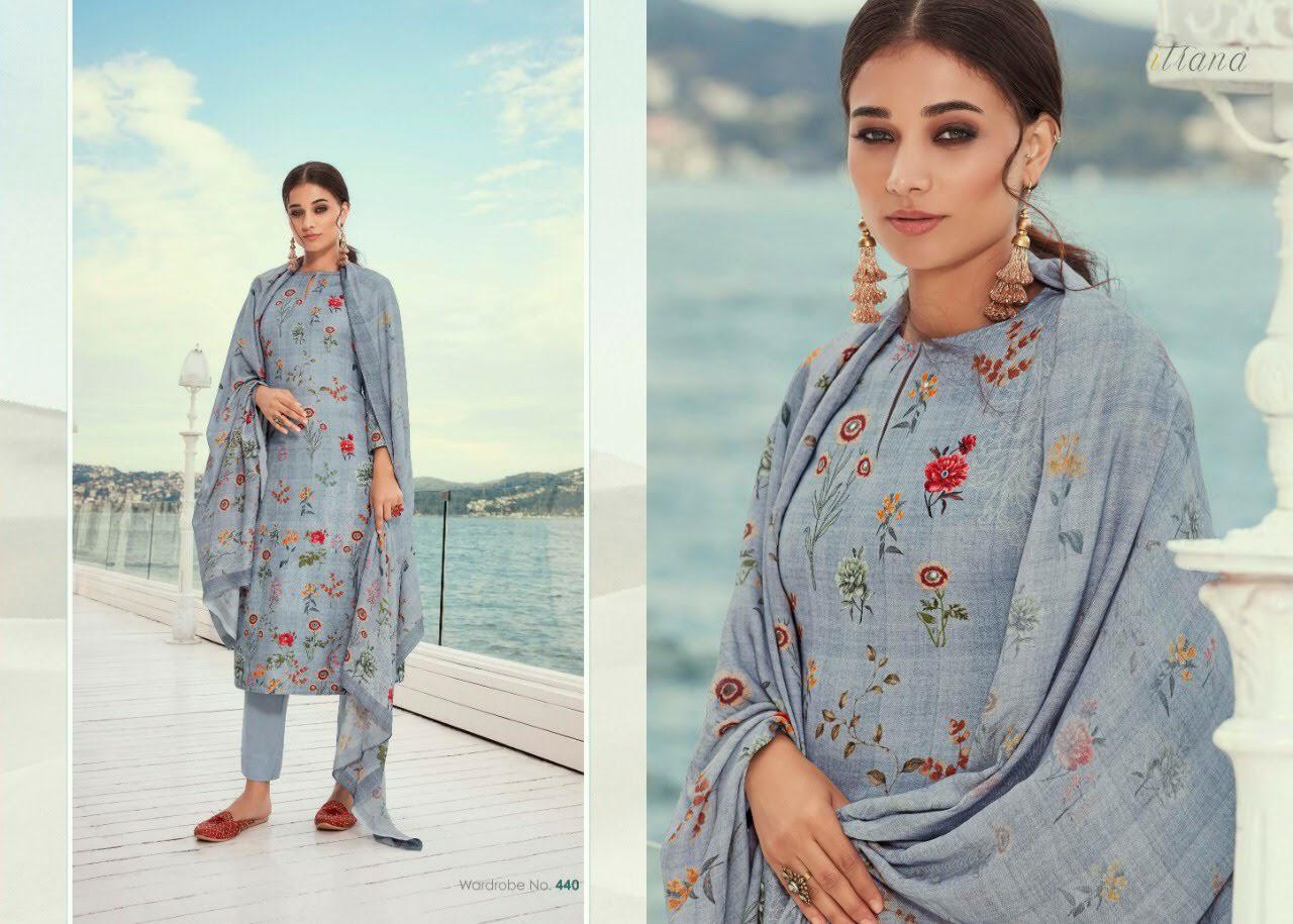 Itrana Presents Bunaai Pure Pashmina Digital Print With Hand Work Salwar Kameez
