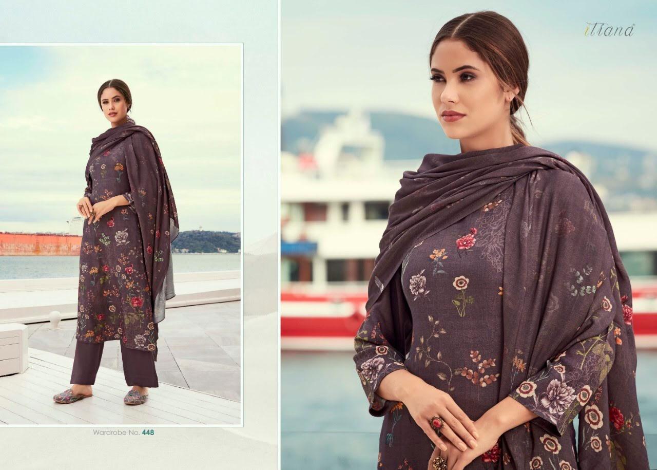 Itrana Presents Bunaai Pure Pashmina Digital Print With Hand Work Salwar Kameez