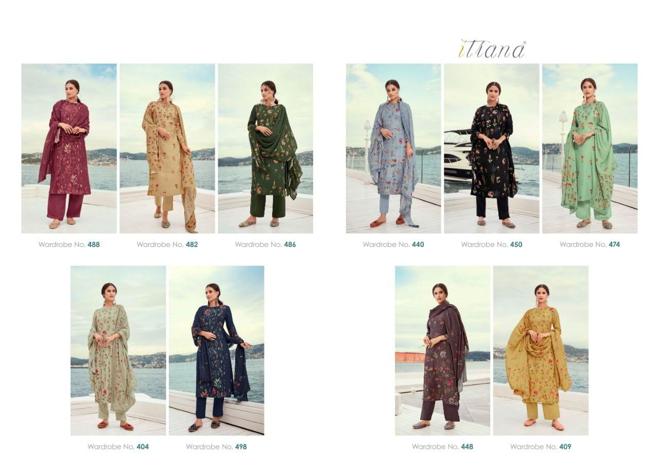 Itrana Presents Bunaai Pure Pashmina Digital Print With Hand Work Salwar Kameez