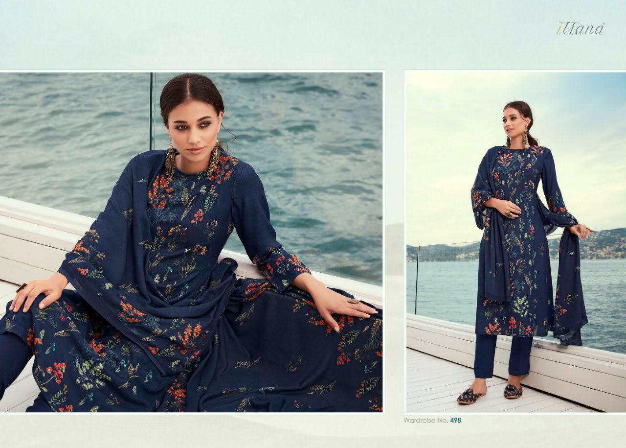 Itrana Presents Bunaai Pure Pashmina Digital Print With Hand Work Salwar Kameez