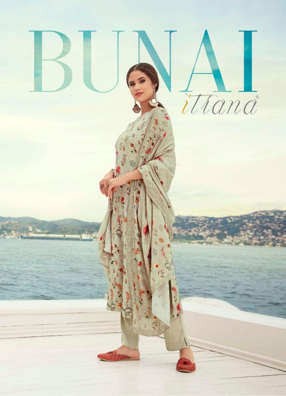 Itrana Presents Bunaai Pure Pashmina Digital Print With Hand Work Salwar Kameez