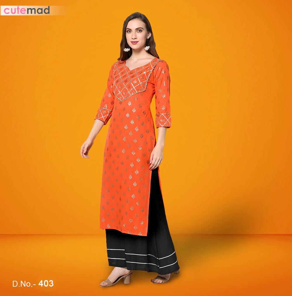 Kesari Exports Presents Cutemade Vol 4 American Crape With Gottapati Work Kurtis And Plazzo