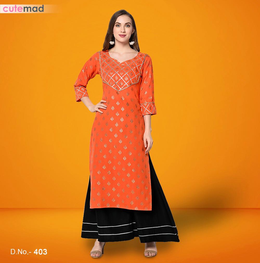 Kesari Exports Presents Cutemade Vol 4 American Crape With Gottapati Work Kurtis And Plazzo
