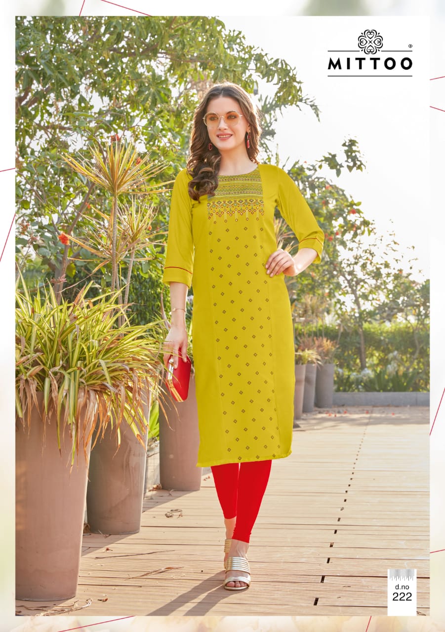 Mittoo Presents Payal Vol 13 Rayon Print Fancy Designer Kurtis