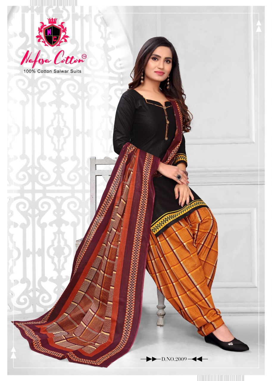 Nafisa Cotton Presents Soni Kudi Vol 2 Pure Cotton Patiyala Style Salwar Suits