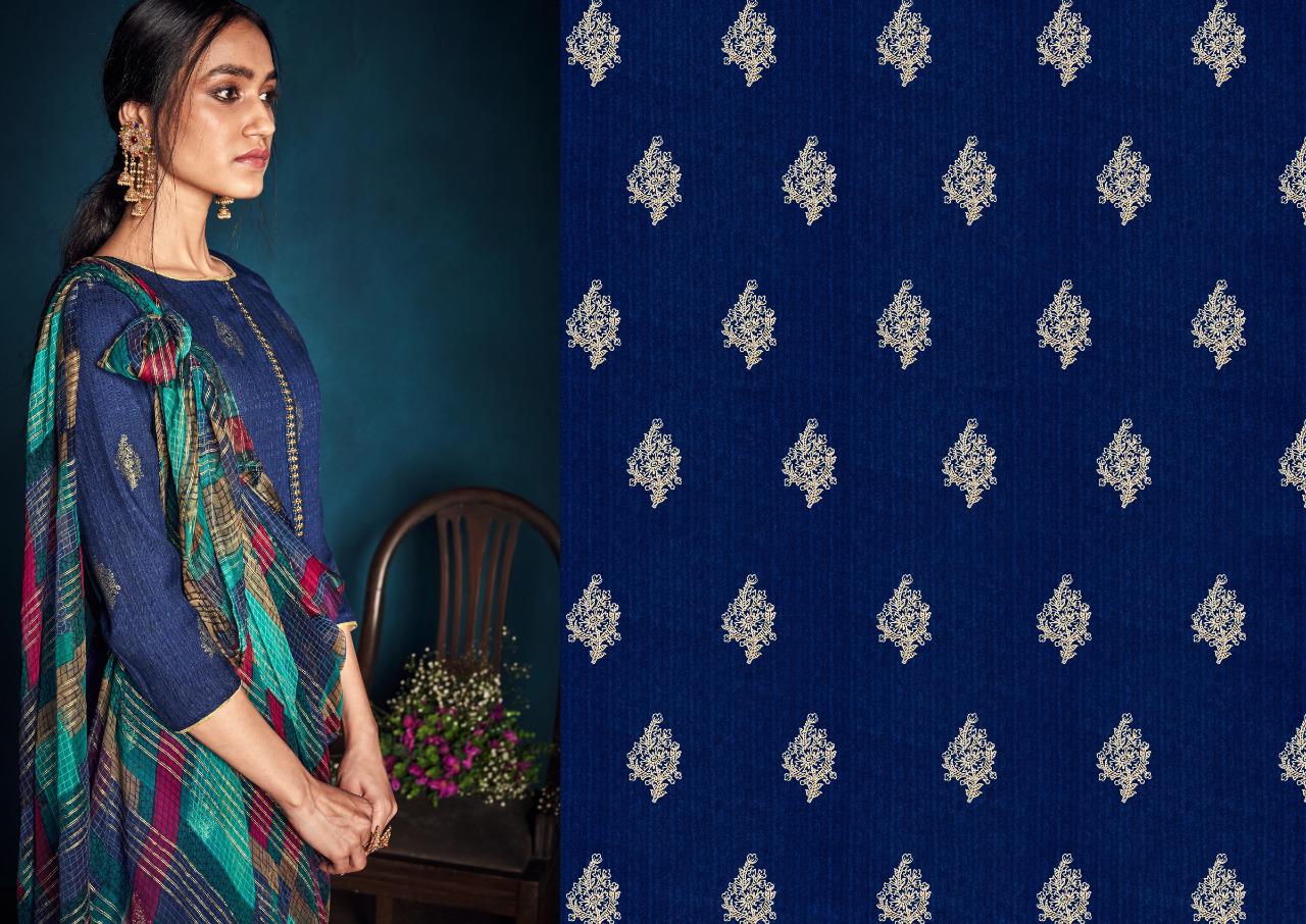 Sargam Prints Presents Florine Pure Pashmina Foil Print With Khatli Work Salwar Kameez