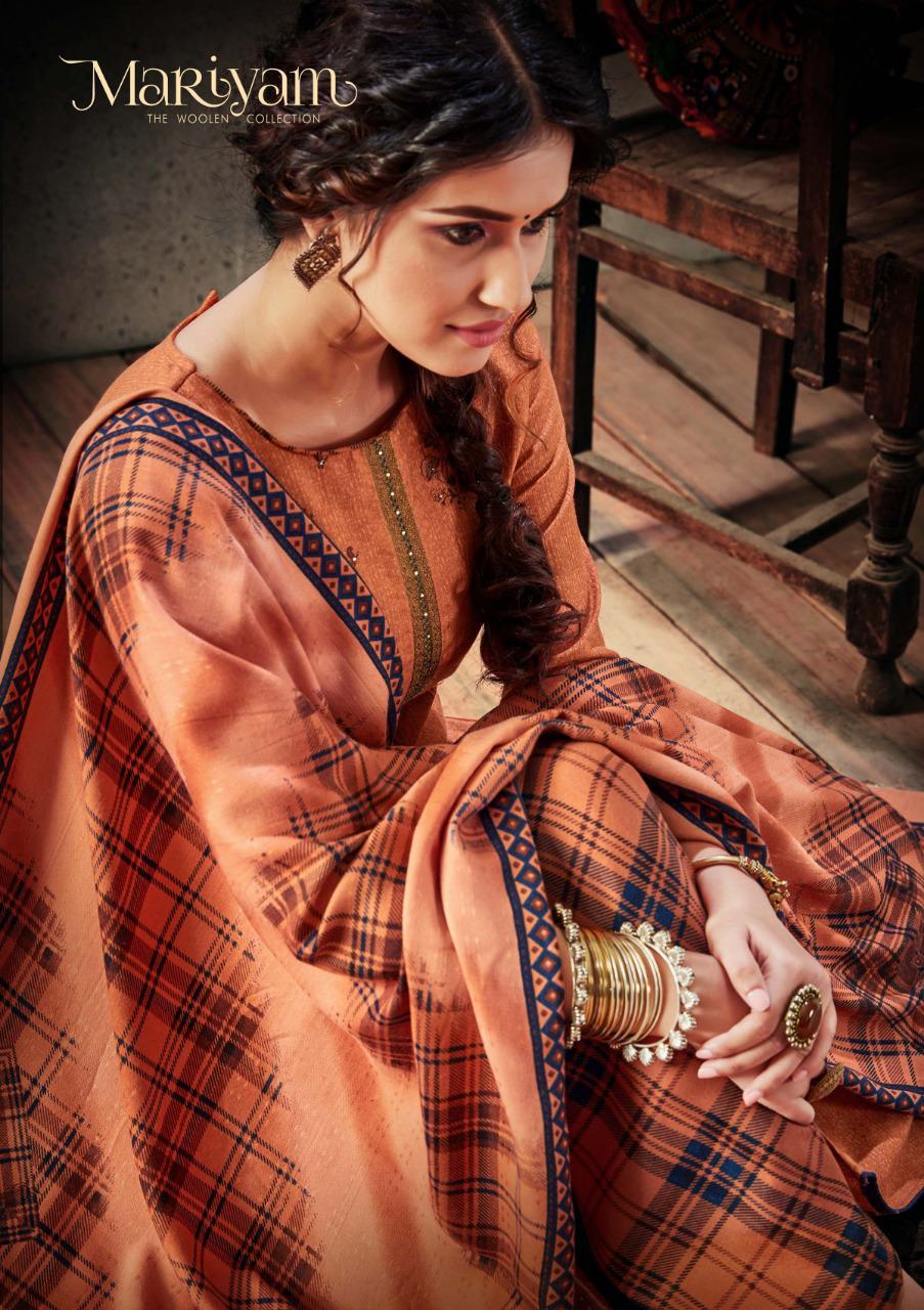 Sargam Prints Presents Mariyam Pure Pashmina Print With Embroidery Work Salwar Kameez
