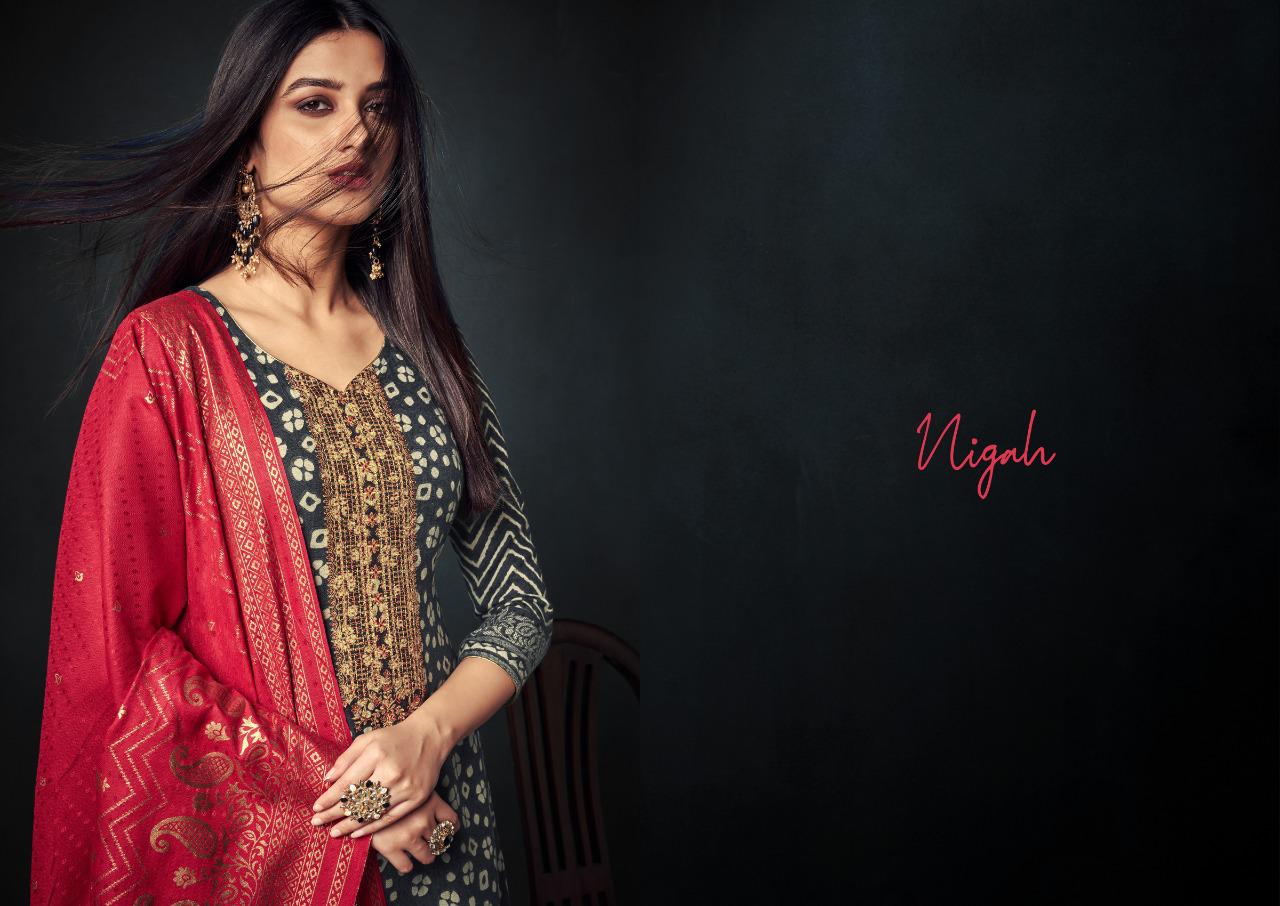 Sargam Print Presents Nigah Pure Pashmina Designer Print With Embroidery Work Salwar Kameez